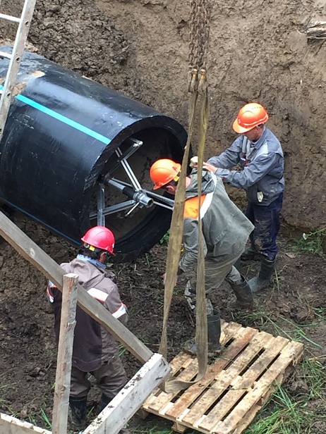 Ремонт водовода диаметром 1200 мм