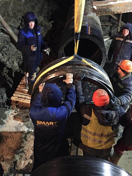 Ремонт водовода диаметром 1200 мм