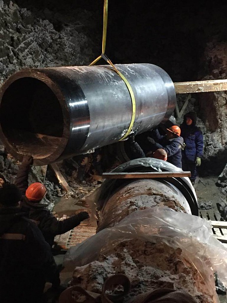 Ремонт водовода диаметром 1200 мм